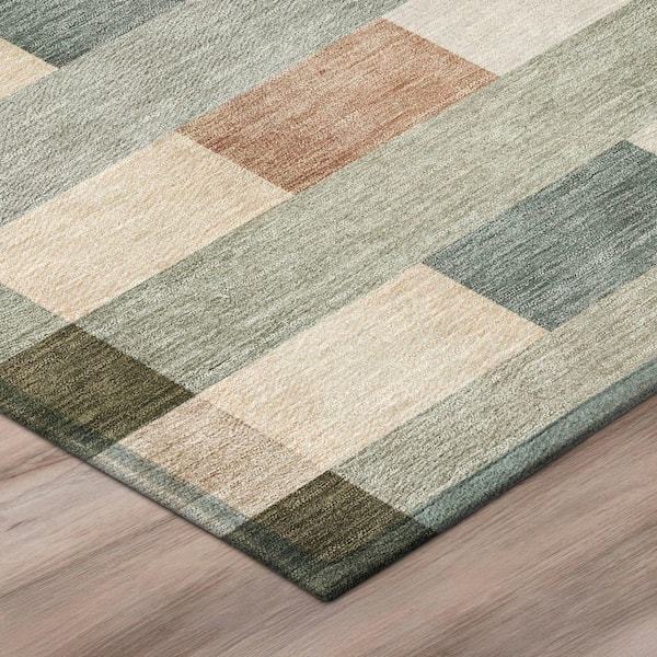 Chantille Machine Washable Indoor/Outdoor Abstract ACN2888 Green 3 ft. x 5 ft. Area Rug
