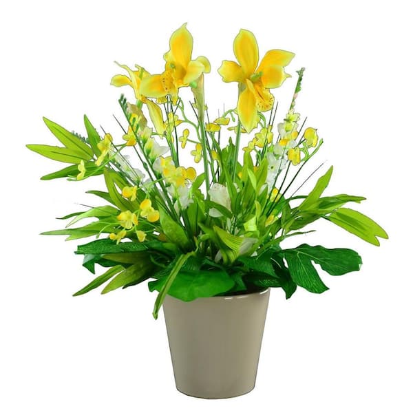 Unbranded Table Top with Artificial Wild Flower Mix