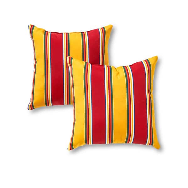 Greendale Home Fashions Carnival Stripe, Outdoor Rectangle Throw Pillows