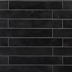 Appaloosa Black 3 in. x 18 in. Porcelain Floor and Wall Tile (10.76 sq. ft./Case)
