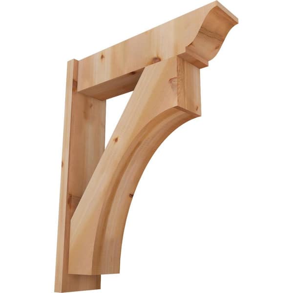 Ekena Millwork 8 in. x 36 in. x 28 in. Westlake Traditional Smooth Western Red Cedar Outlooker