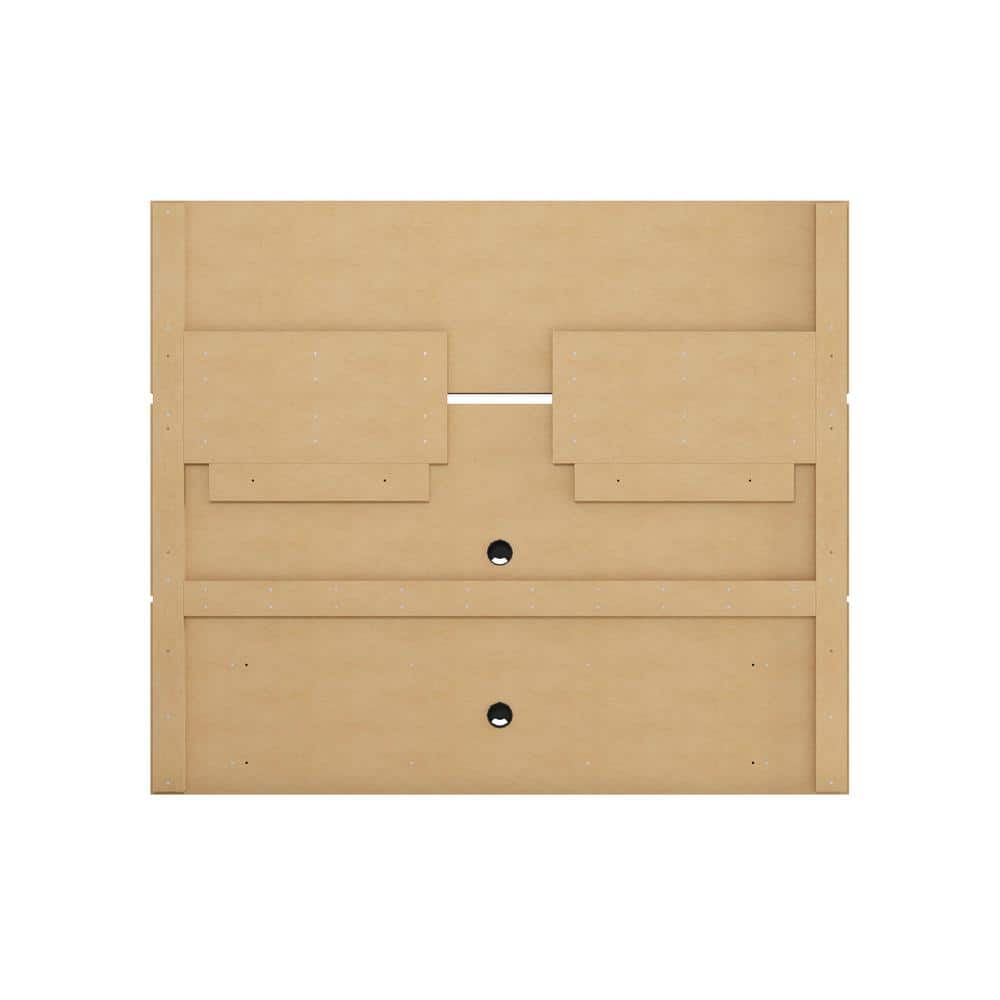 Rustic Brown Wall Mount Floating Entertainment Center