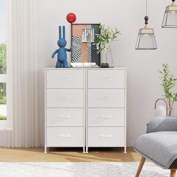 WONDER COMFORT Classical White 4 Drawer 11.8 in. Wide Chest of