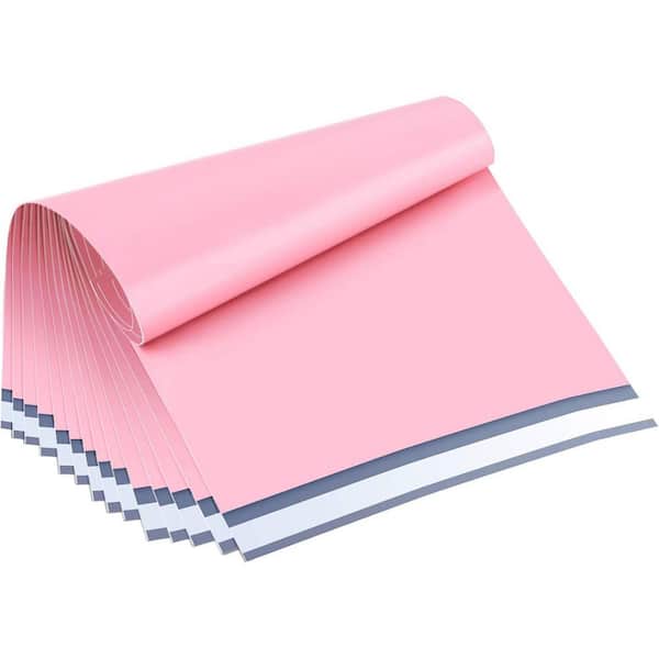 Unbranded 14.5 x 19 in. Light Pink Poly Mailers 100 Pack Large Waterproof Tear Proof Self Sealing Adhesive Shipping Bags