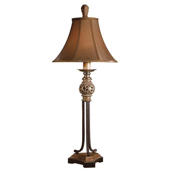 Global Direct 36 in. Distressed Gold Buffet Lamp