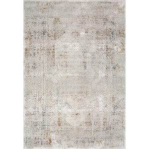 Renaissance 2 ft. X 3 ft. 11 in. Ivory/Multi Abstract Indoor/Outdoor Area Rug