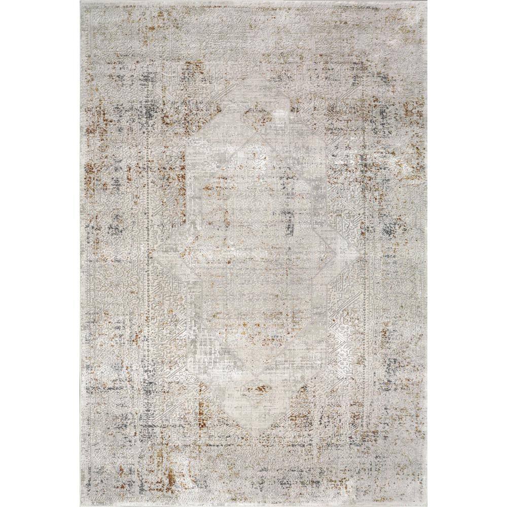 Dynamic Rug Ivory Dynamic Rugs Renaissance 6 ft. 7 in. X 9 ft. 6 in. Ivory/Multi Abstract ...