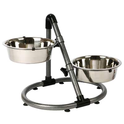 adjustable dog feeder stand