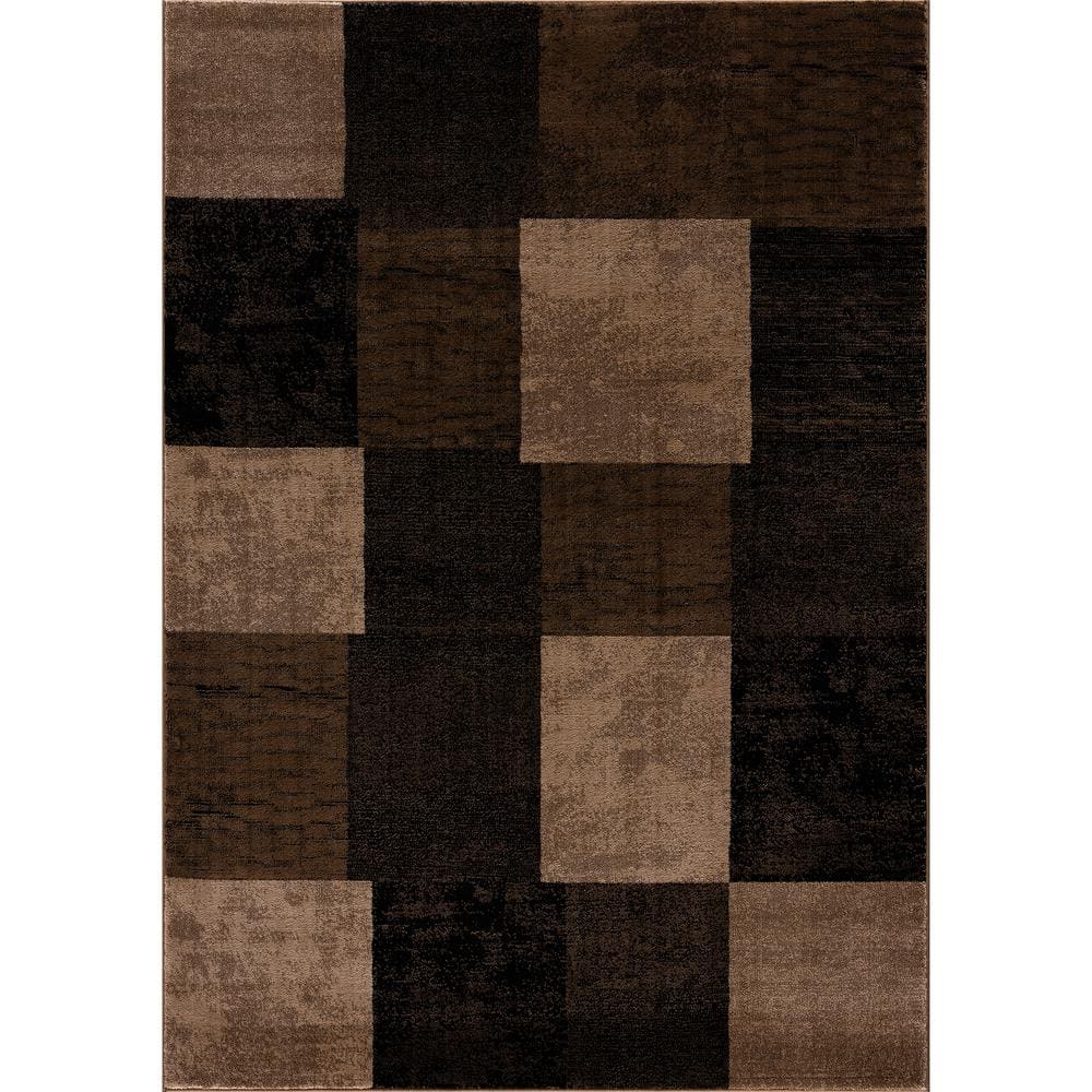 Modern Abstract Shag 7x10 Area Rug Contemporary Shaggy Carpet Actual 6'6"x9'8" 