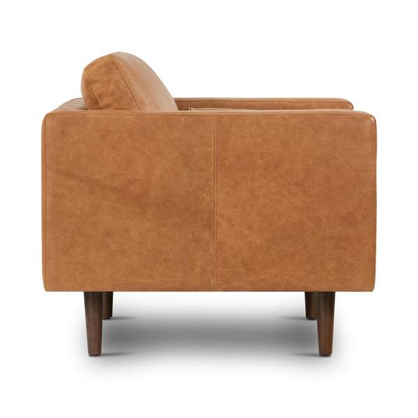 Poly and Bark Napa Cognac Tan Lounge Chair Set of 2 EM 387 TAN