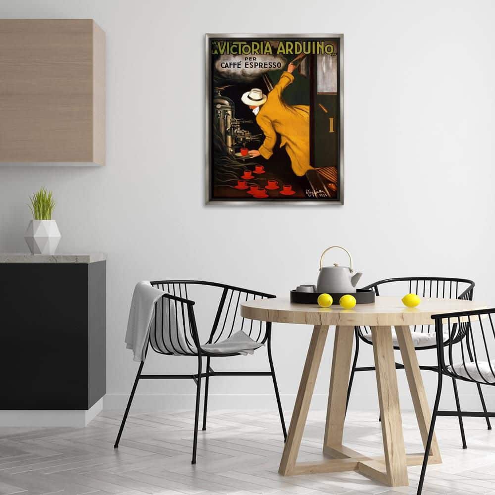 Vintage Espresso Advertisement by Marcus Jules Gray Floater Frame Food Graphic Art Print 31 in. x 25 in. price history on PriceWatchPro