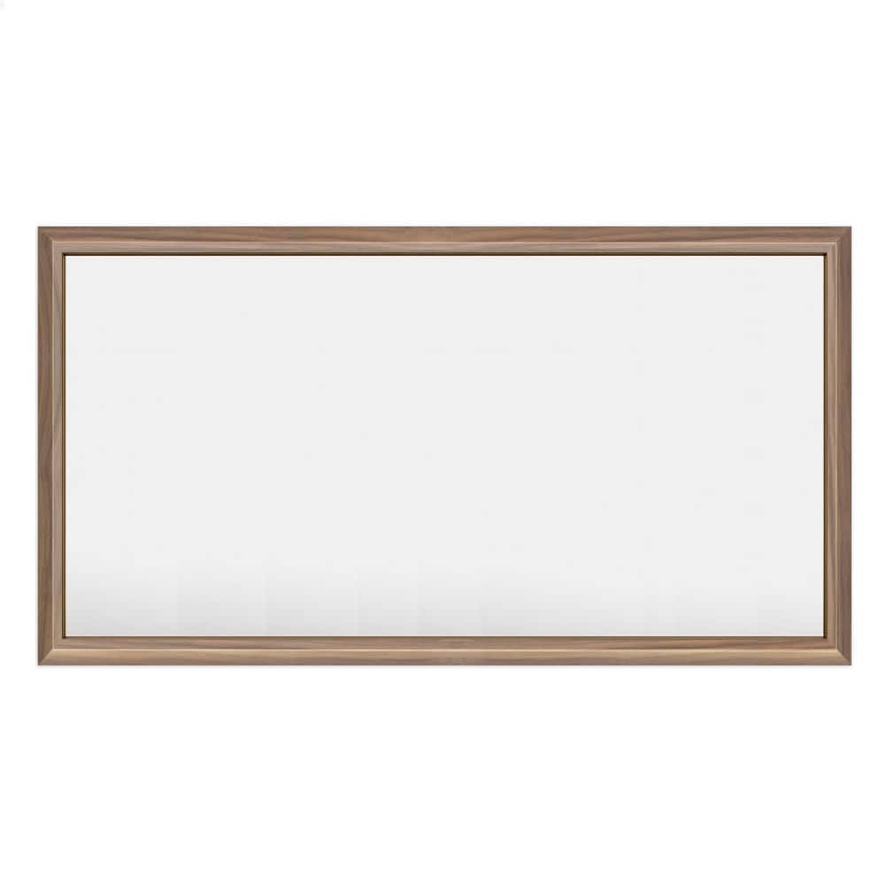 55 in. W x 30 in. H Rectangular Aluminum Alloy Framed and Tempered Glass Wall Bathroom Vanity Mirror in Dark Brown Wood price history on PriceWatchPro