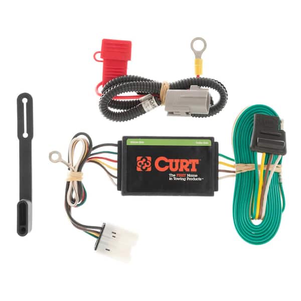 CURT Custom Vehicle-Trailer Wiring Harness, 4-Flat, Select Mitsubishi Outlander, OEM Tow Package Required, Quick T-Connector