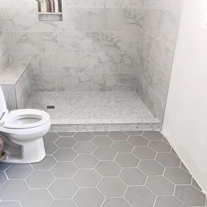 Textile Basic Hex Silver 8-5/8 in. x 9-7/8 in. Porcelain Floor and Wall Tile (11.5 sq. ft./Case)