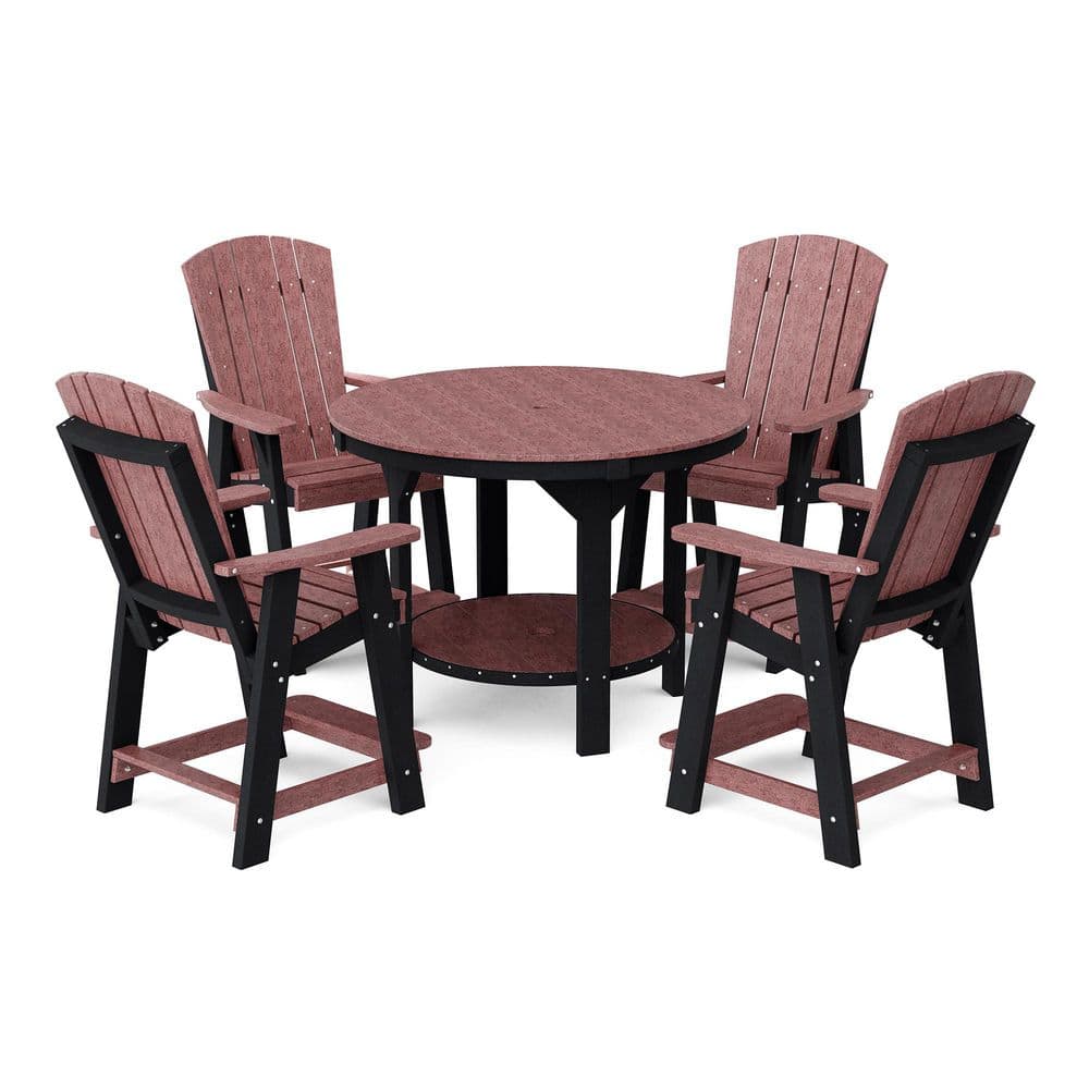 "Heritage 5-Piece Cherrywood and Black HDPE Plastic Outdoor 48"" Pub Counter Set" price history on PriceWatchPro
