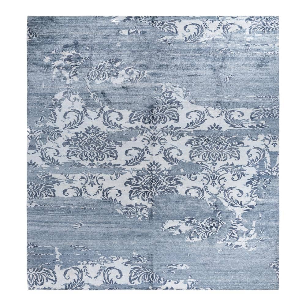 Modern-Contemporary Gray 9 X 12 Hand-Knotted Silk Indoor Area Rug price history on PriceWatchPro