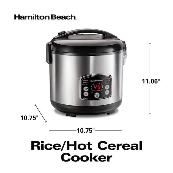 Hamilton Beach Programmable Rice Cooker and Steamer - Silver/Black