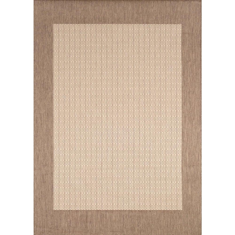 Recife Checkered Field Tan-Brown 5 ft. x 8 ft. Solid Indoor/Outdoor Area Rug price history on PriceWatchPro