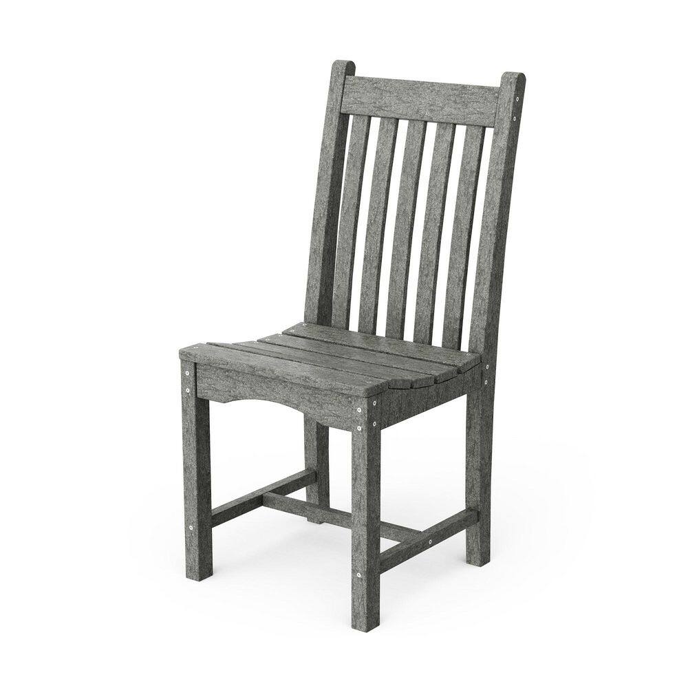 Classic Dark Gray HDPE Plastic Outdoor Dining Side Chair price history on PriceWatchPro