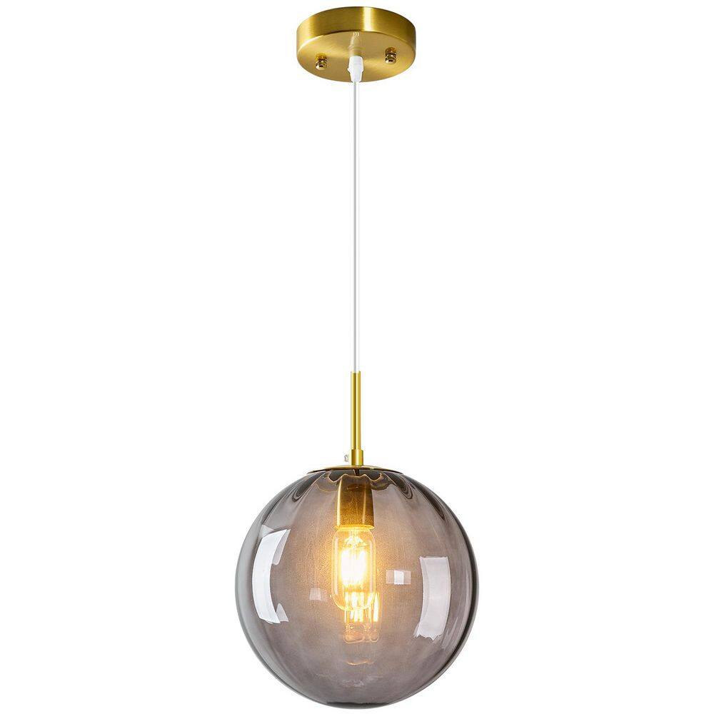 Home Lighting 40-Watt 1 Light Gold Finish Globe Pendant Light Fixtures with Clear Glass Shade, no Bulbs included price history on PriceWatchPro