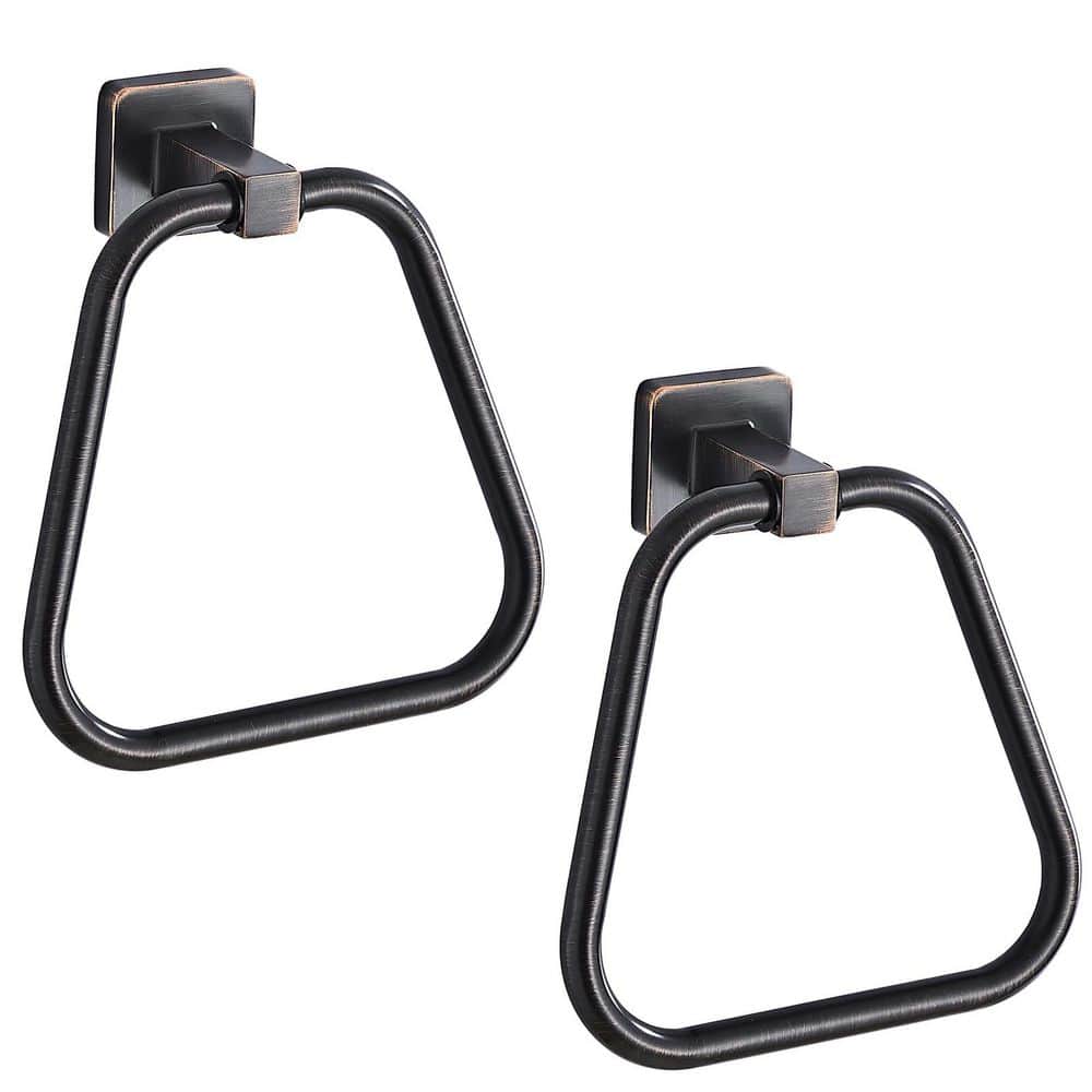 2 Pack Wall Mounted Bathroom Towel Holder, Stainless Steel Bath Towel Hanger, Rustproof Round Towel Ring in Bronze price history on PriceWatchPro