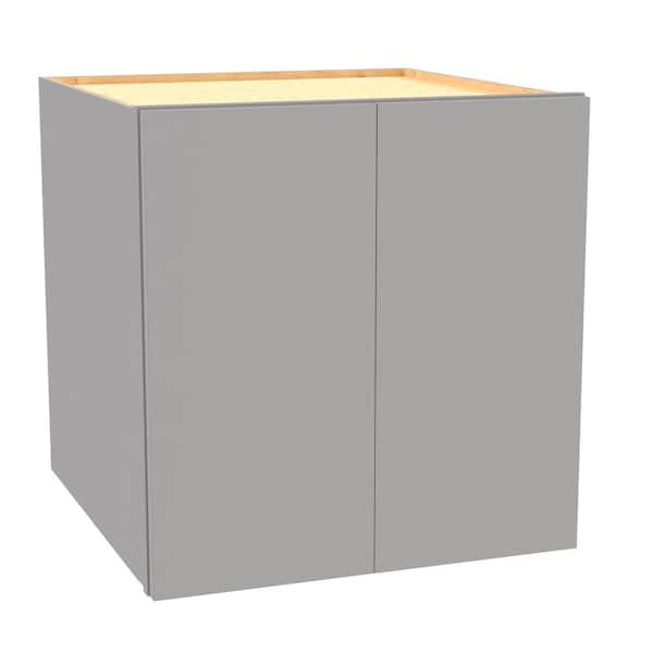 Home Decorators Collection Hargrove 24 in. W x 24 in. D x 24 in. H Assembled Plywood Wall Bridge Kitchen Cabinet in Veiled Gray with Soft Close