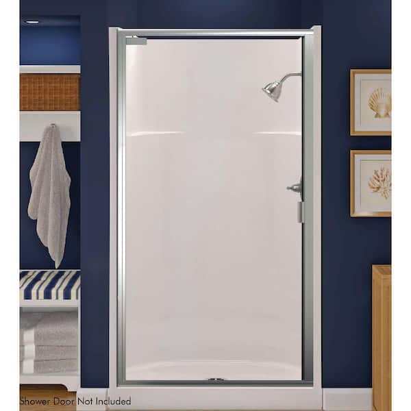 Aquatic Everyday 32 in. x 32 in. x 75 in. AFR 1-Piece Shower Stall with Center Drain in Biscuit