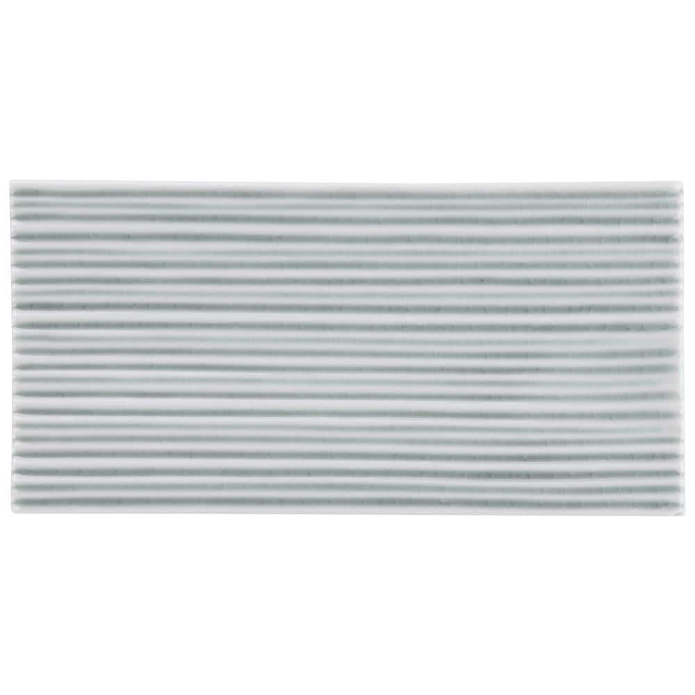 Sky Blue Polished Glass Subway Wall Tile for Bathroom and Kitchen