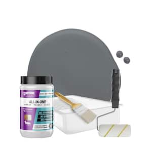 1 qt. Pewter Furniture Cabinets Countertops and More Multi-Surface All-in-One Interior/Exterior Refinishing Kit