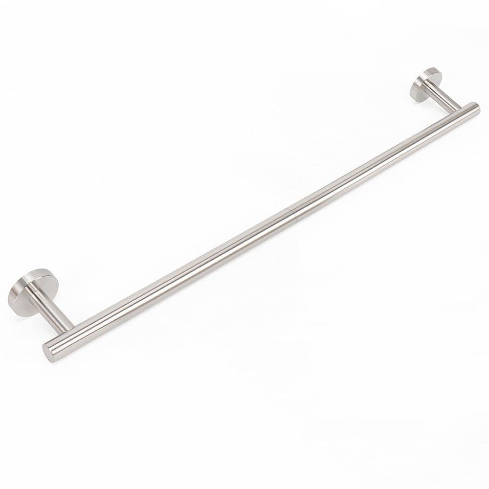 24 in. Wall Mounted Bath Towel Bar in Brushed Nickel, Stainless Steel Shower Towel Rack, Towel Holder