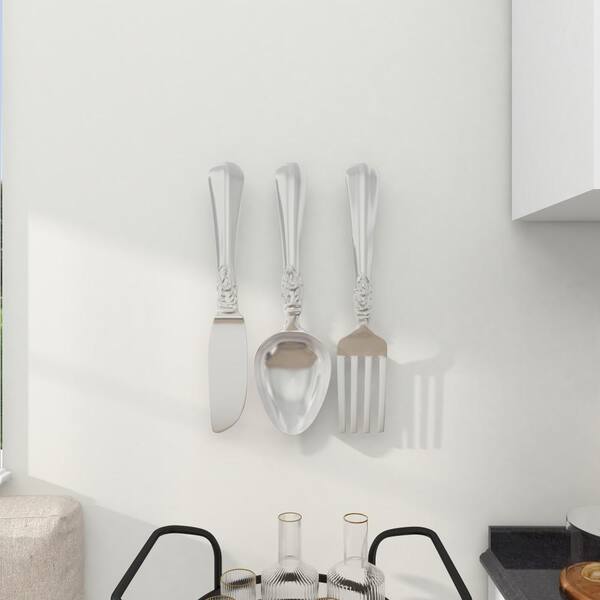 Extra Large Galvanized Metal Fork Spoon Knife Farmhouse Kitchen Decor Wall  Hanging Set, One Size - Harris Teeter