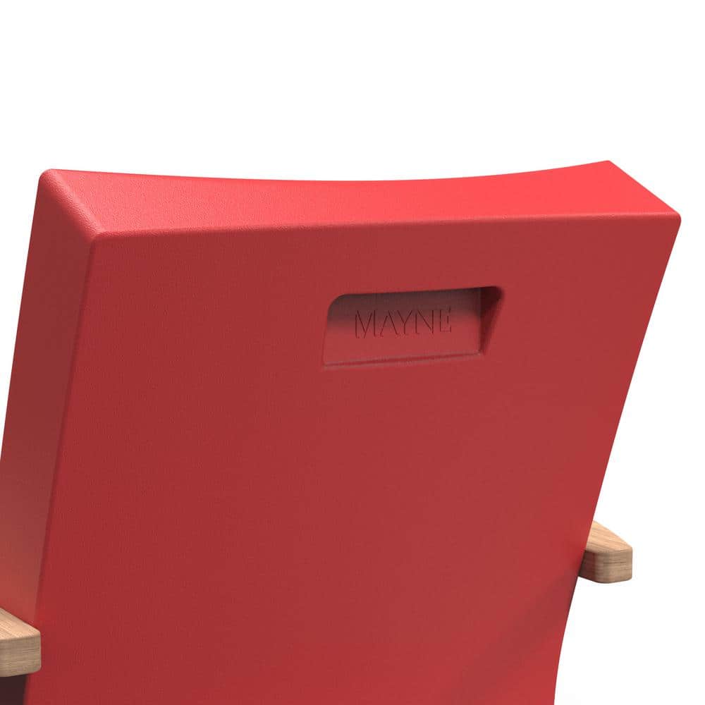 Red and Brown Cedar Resin 3-Piece Patio Conversation Set