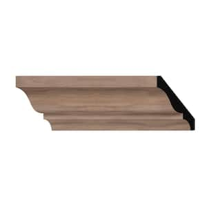 WM49 2.09 in. D x 3 in. W x 6 in. L Wood (Walnut) Crown Moulding Sample