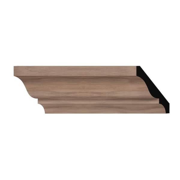 Ekena Millwork WM49 2.09 in. D x 3 in. W x 6 in. L Wood (Walnut) Crown Moulding Sample