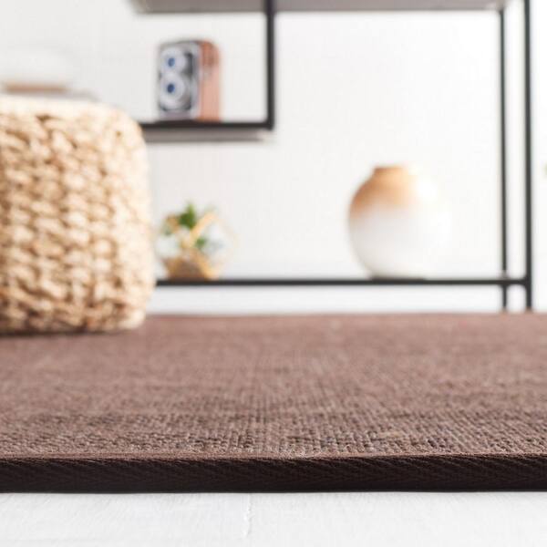 SAFAVIEH Natural Fiber Chocolate/Dark Brown 3 ft. x 10 ft. Woven