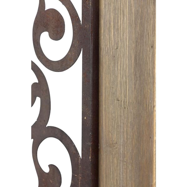 46 x 26-inch Wood and Metal Wall Plaque