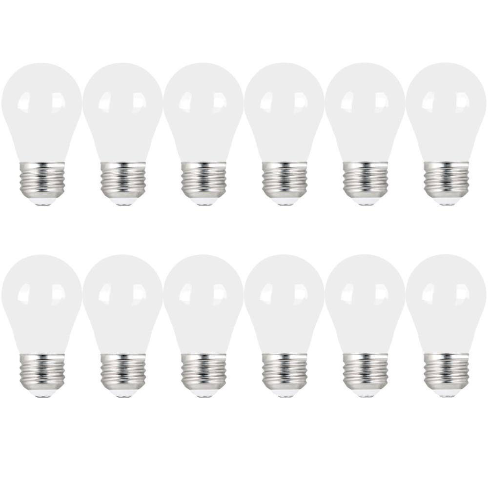 60-Watt Equivalent A15 Dimmable Filament CEC 90+CRI White Glass LED Ceiling Fan Light Bulb Soft White 2700K (12-Pack) price history on PriceWatchPro