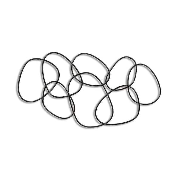 Arlian 26 in. x 50 in. Antique Bronze Glass Metal Work