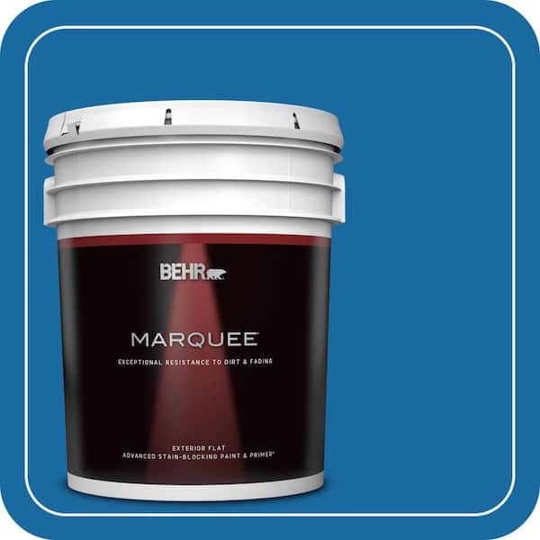 BEHR MARQUEE 5 gal. #S-G-560 Jazz Blue Flat Exterior Paint & Primer