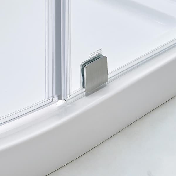 Glacier Bay Glamour 34 in. x 73.90 in. Semi-Frameless Pivot Shower