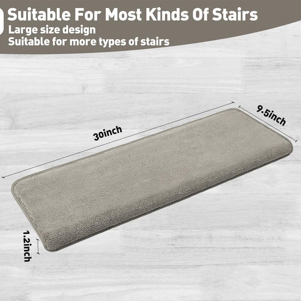 PURE ERA Plush Cream Gray 9.5 in. x 30 in. x 1.2 in. Bullnose