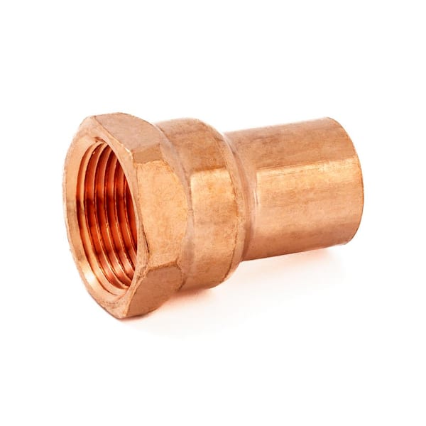 Everbilt 3 4 In Copper Pressure Fitting X Fpt Female Adapter Fitting W 01546eb The Home Depot