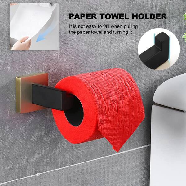 1pc Stainless Steel Paper Towel Holder, White Thick Paper Holder For  Household