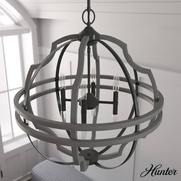 Hunter Stone Creek 8-Light Noble Bronze Island Pendant Light Dining Room Light