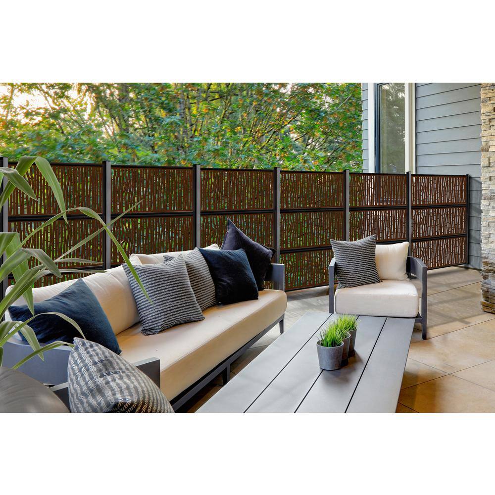 Modinex Espresso Decorative Composite Screen Panel, 2' x 4'
