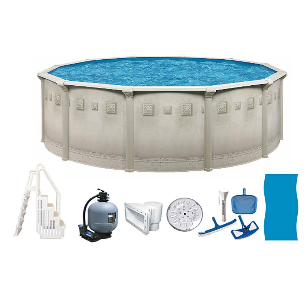 24 ft round aluminum pool