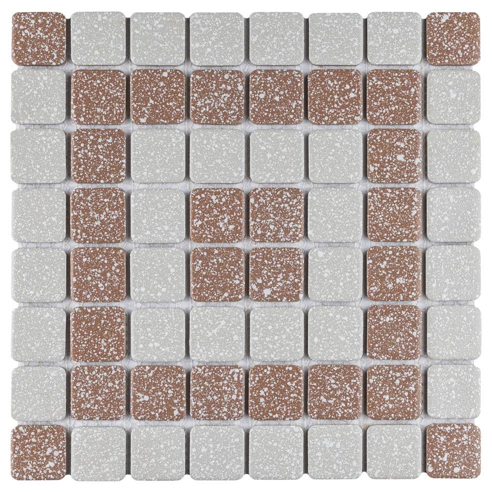 Crystalline Market Square Beige 6 in. x 6 in. Porcelain Mosaic Take Home Tile Sample price history on PriceWatchPro