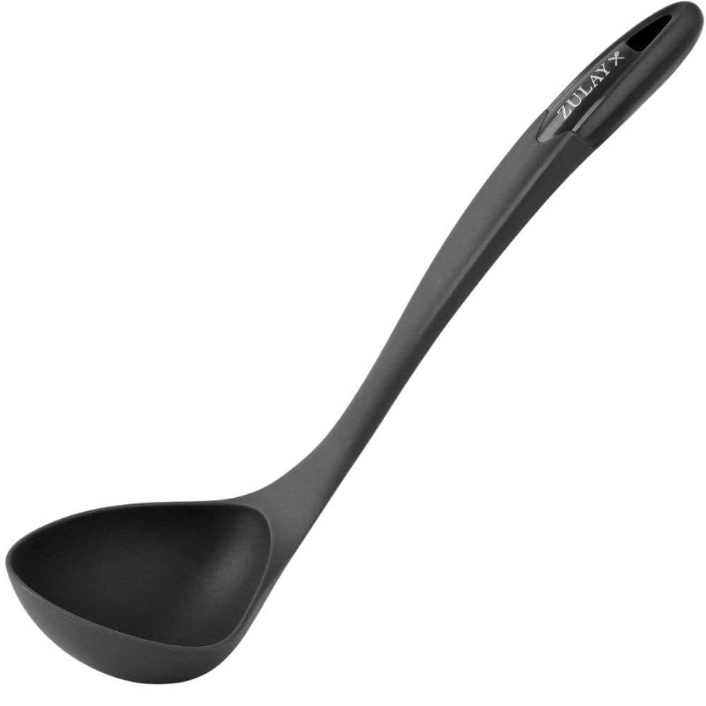 Zulay Kitchen Black Soup Ladle Spoon Z-NYLN-LADLE - The Home Depot