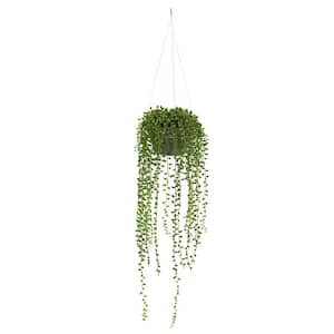 Indoor String of Pearl Artificial Plant Hanging Basket