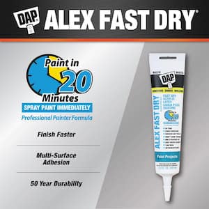 Alex Fast Dry 5.5 oz. White Acrylic Latex Plus Silicone Caulk